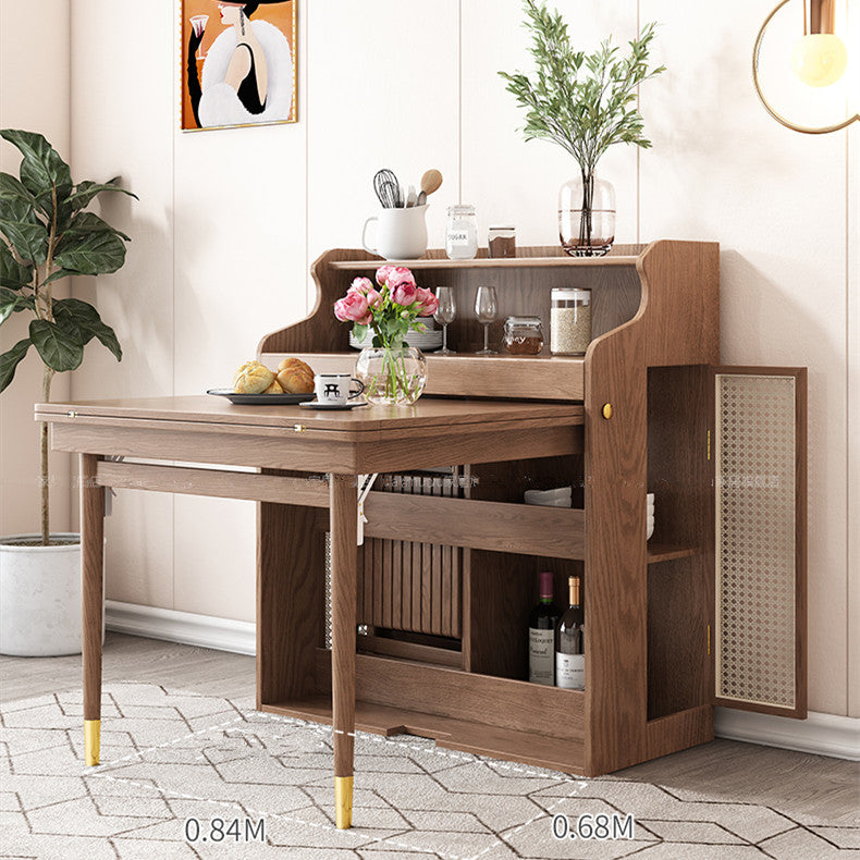 Upgraded Space Saving Folding Multifunctional Dining Table With 4 Folding Chairs