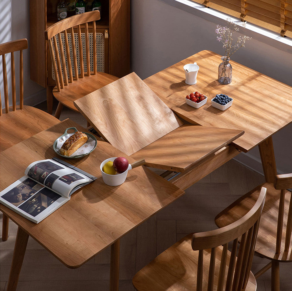 Extendable Rectangular Solid Wood Dining Table