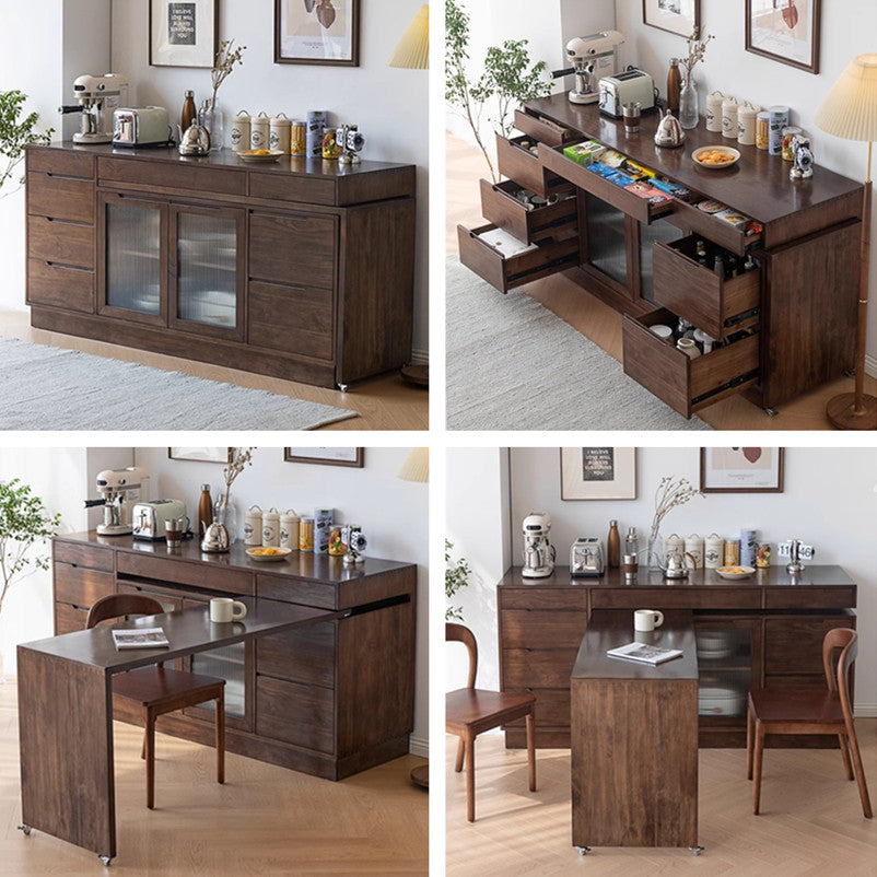 Limited time sale -Multipurpose Sideboard Cabinet with Rotating Tabletop