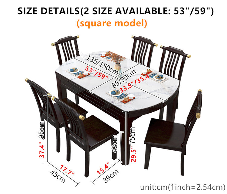 Limited time sale -2 In 1 Marble Table Top Dining Table Set