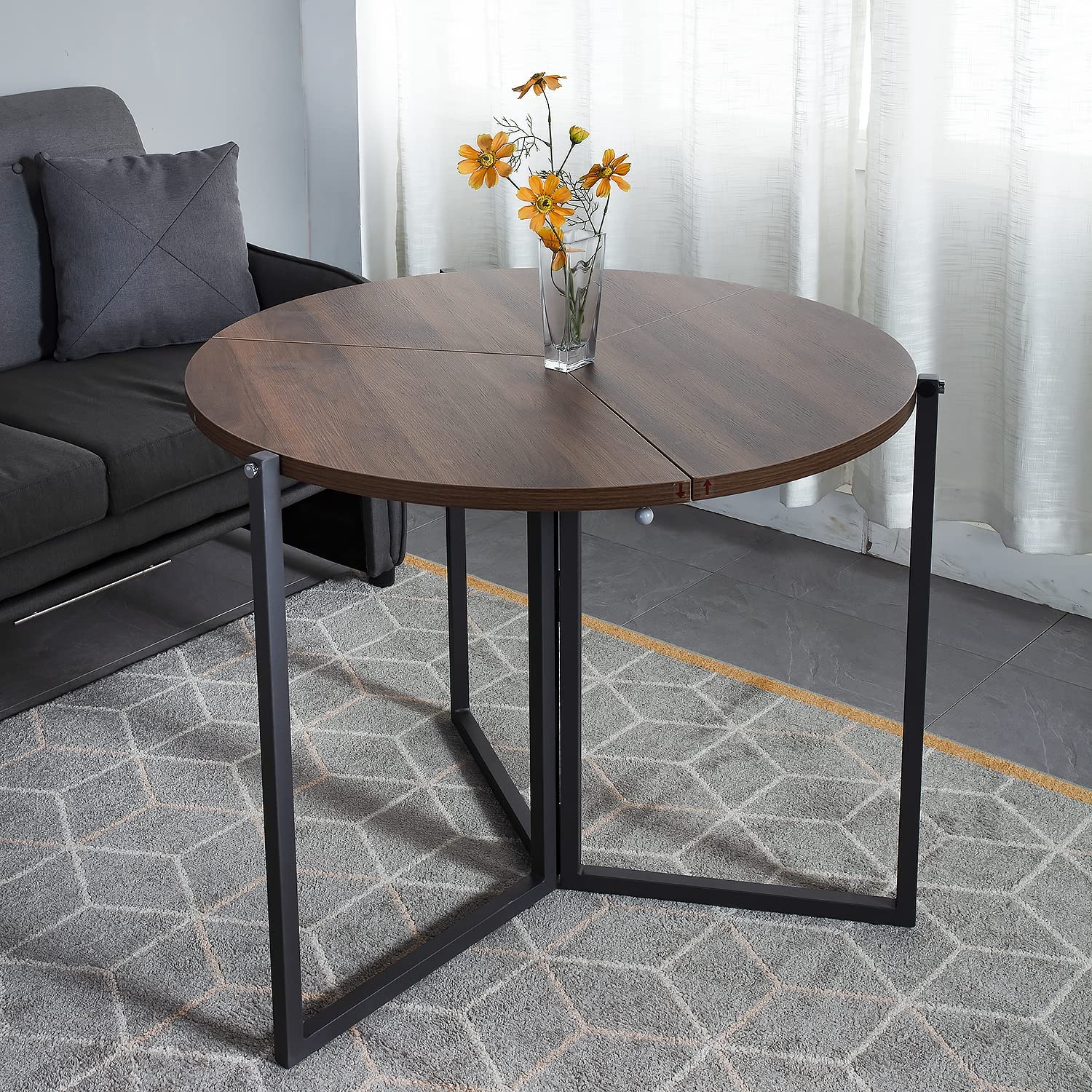 Multifunction Round Folding Space Saver Table