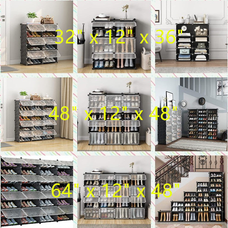 Portable Shoe Rack Organizer Expandable for Heels, Boots, Slippers-3 Size Available