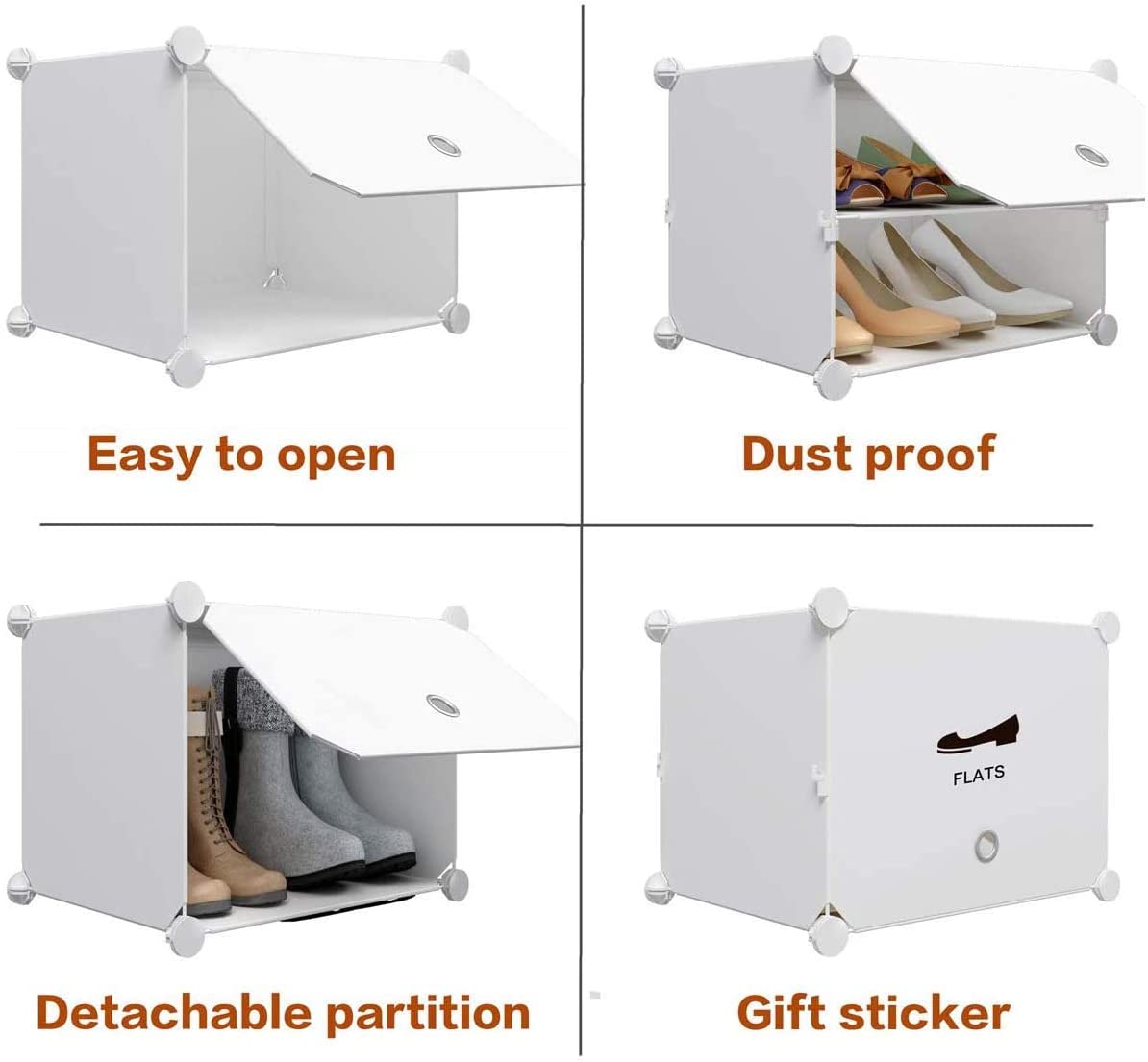 Portable Shoe Rack Organizer Expandable for Heels, Boots, Slippers-3 Size Available