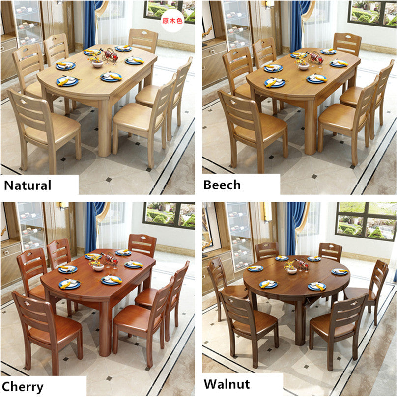 Limited time sale -2 In 1 Solid Wood Dining Table Set