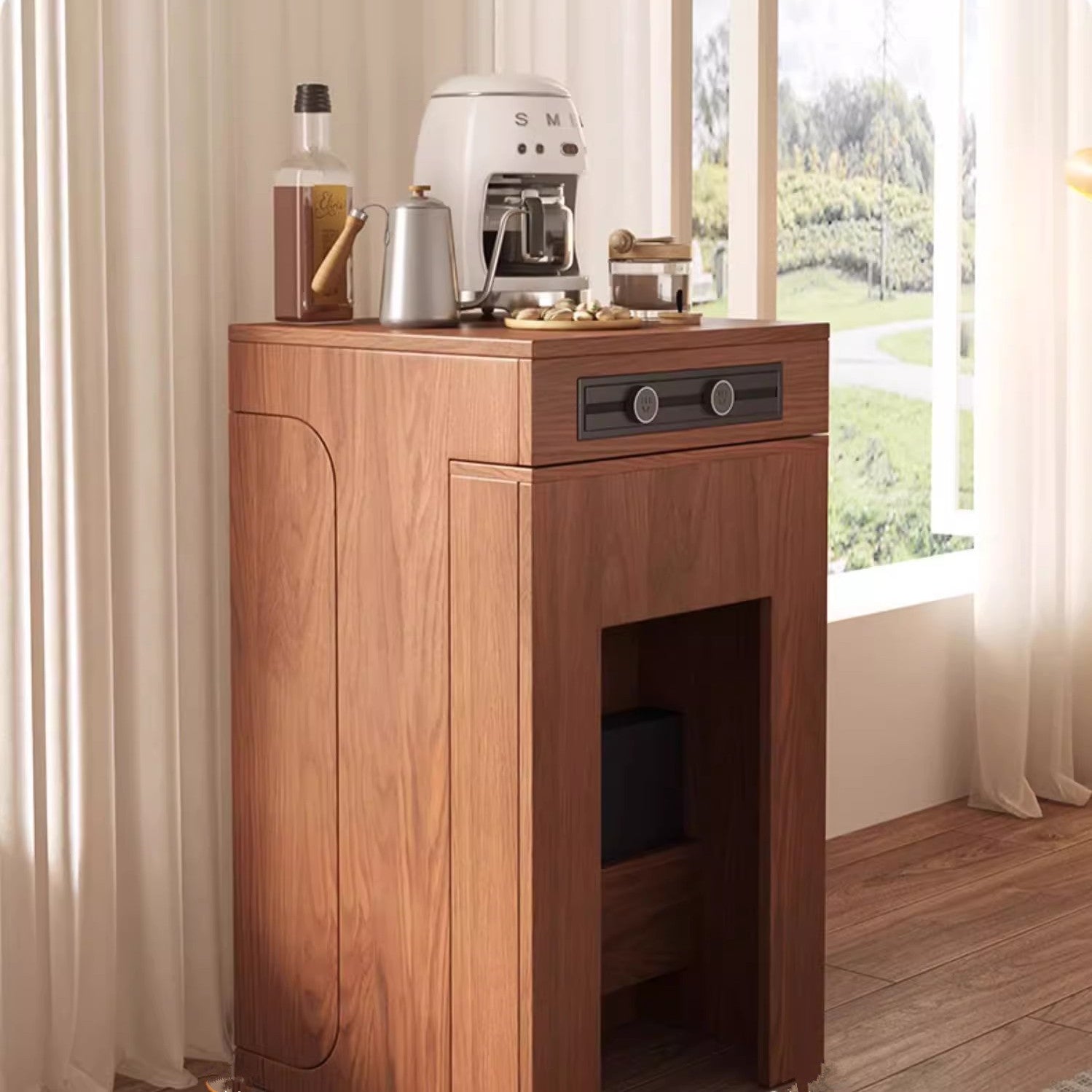 Space Saving Designed Mini Extendable Console Table For Apartments and Compact Room