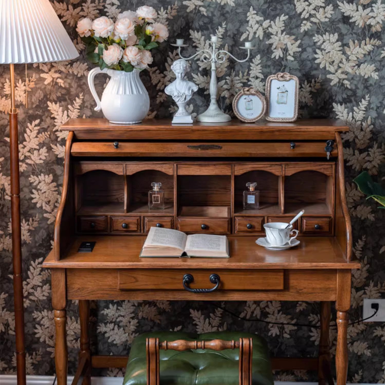 Roll Top Secretary Vanity Desk