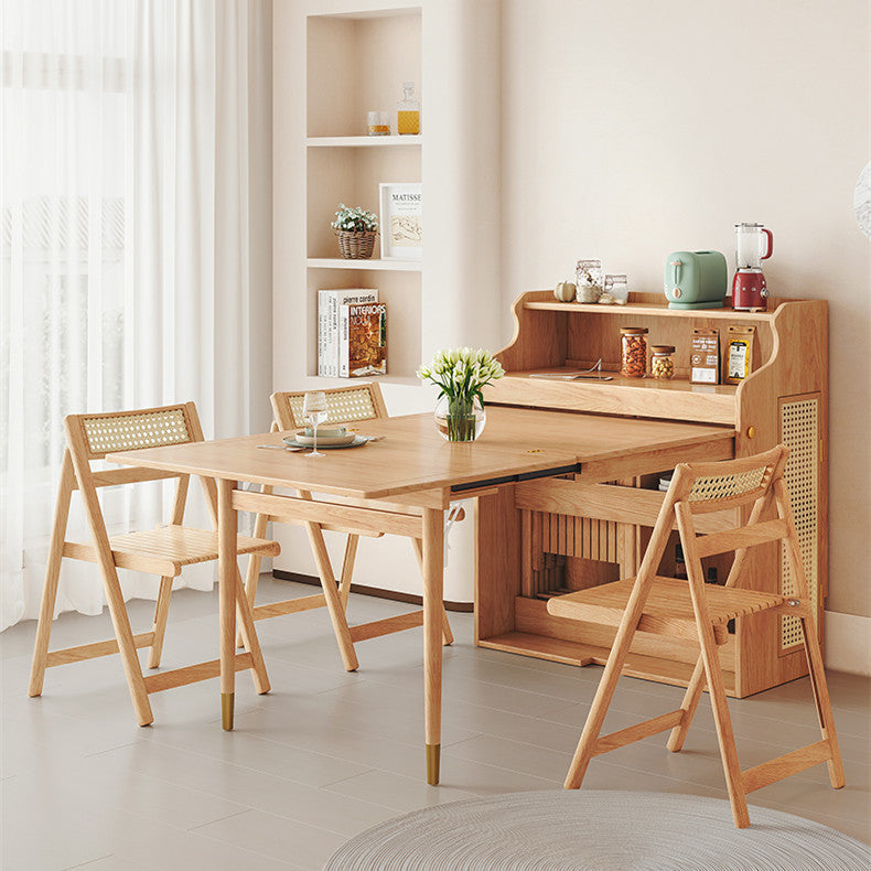 Upgraded Space Saving Folding Multifunctional Dining Table With 4 Folding Chairs