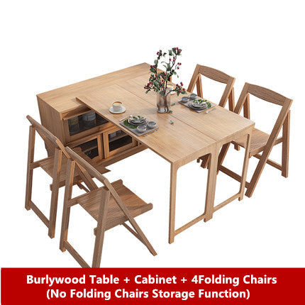 Limited time sale -2020 New Design Multifunction Dining Table with Cabinet(without folding chairs storage function)