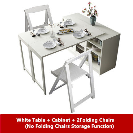 Limited time sale -2020 New Design Multifunction Dining Table with Cabinet(without folding chairs storage function)