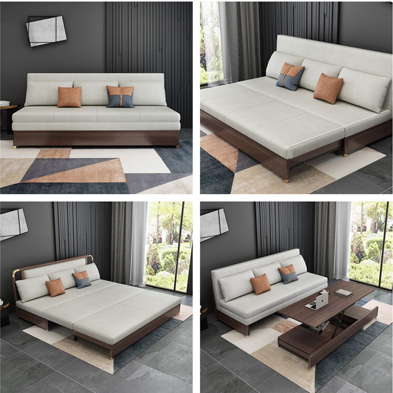 Modern Convertible Sofa Bed with Electric Liftable Coffee Table