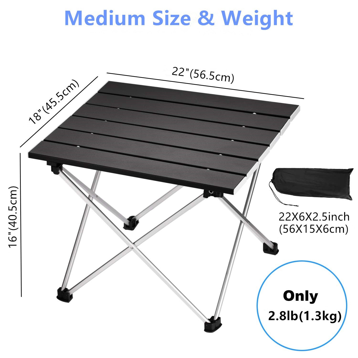 Limited time sale -Aluminum Foldable Camping Table with Carry Bag