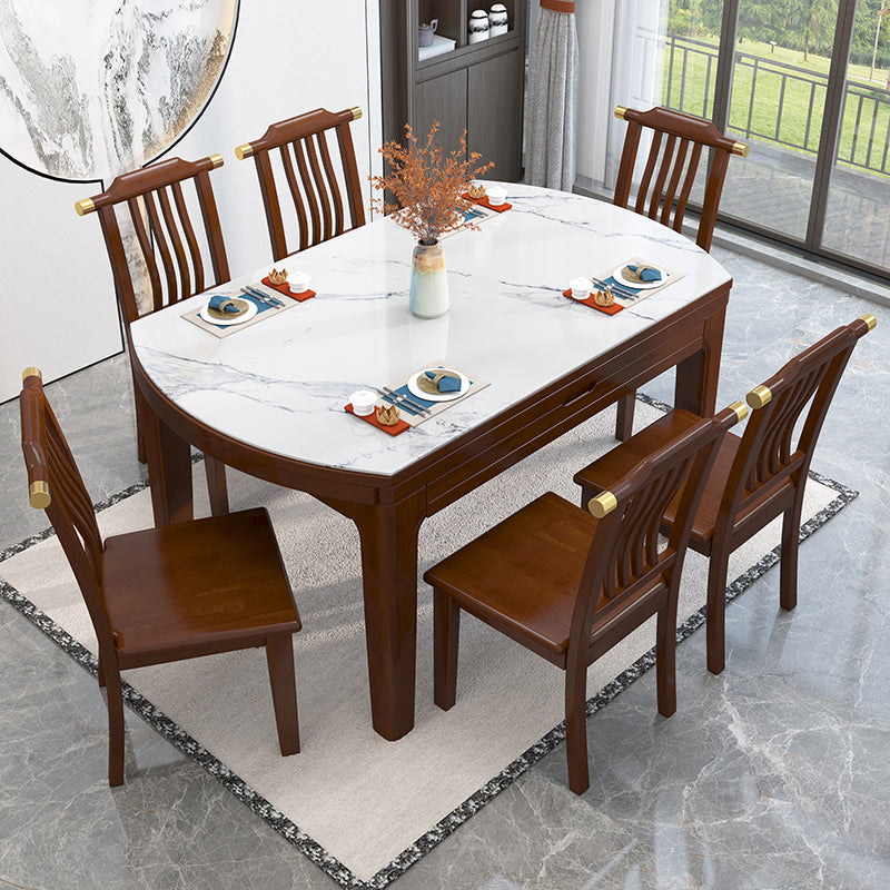 Limited time sale -2 In 1 Marble Table Top Dining Table Set