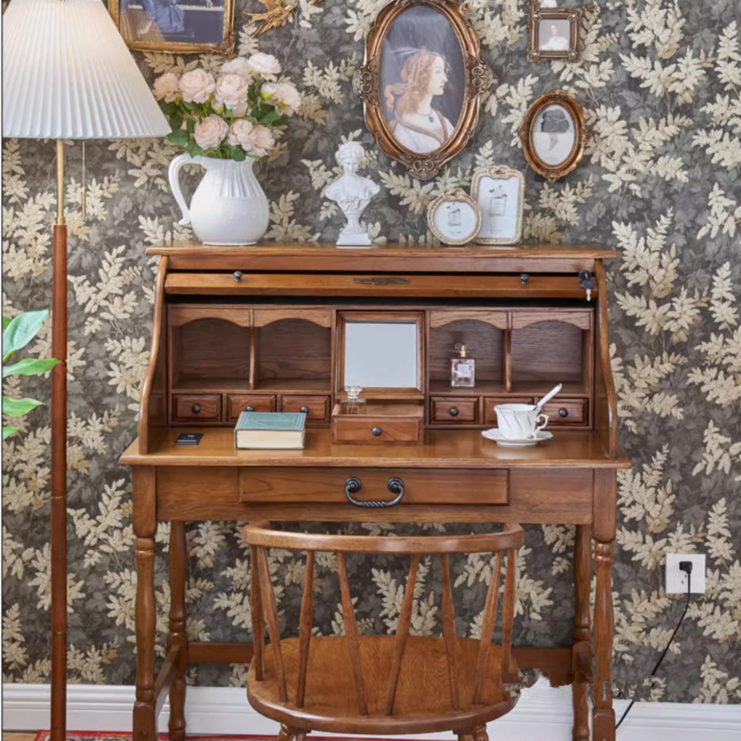 Roll Top Secretary Vanity Desk