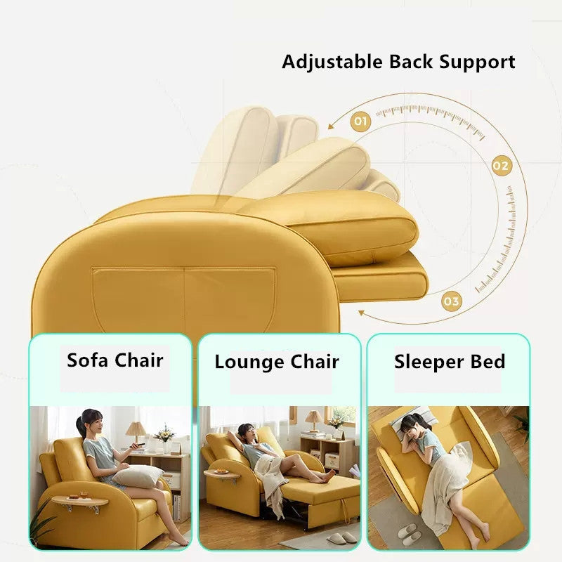 🔥Last 3 days -Balcony Sofa Sleeper Chair with Foldable Side Table and Pocket