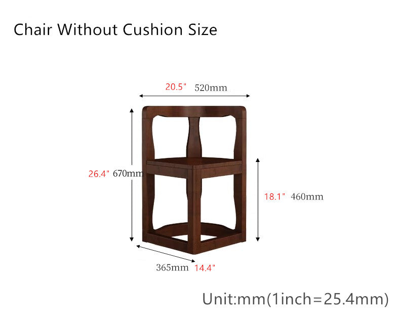 Space Saving Solid Wood Nesting Dining Table and Chairs Set