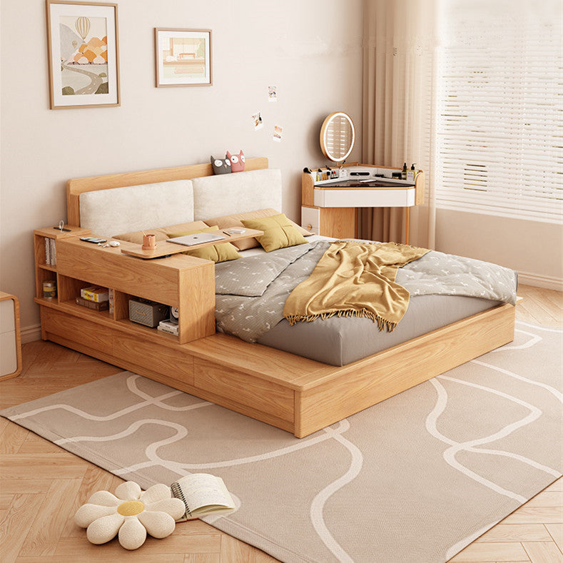 Lift Up Storage Bed With Rotating Desk and Drawers