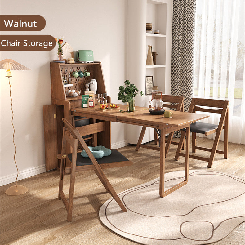 Foldable and Expandable Dining Table with Peg Board