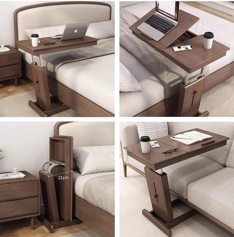 Last 3 days -Height Adjustable C Shaped End Table with Tiltable Table Top