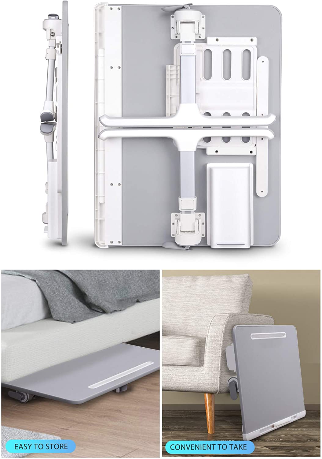 Limited time sale -X-Large Foldable and Adjustable Laptop Stand with Storage Drawer