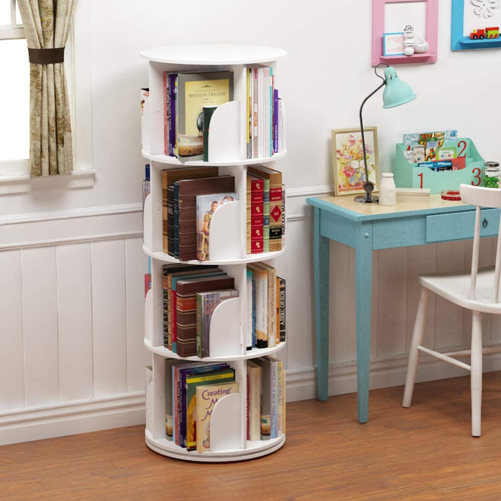 Limited time sale -2-5 Tier 360° Rotating Stackable Shelves Bookshelf Organizer