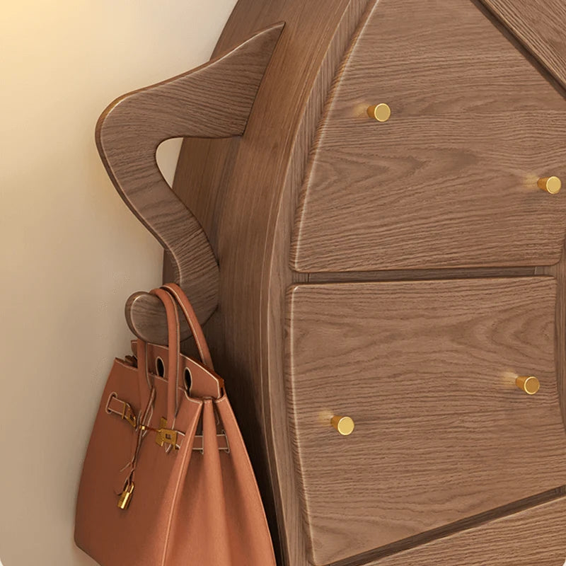 Limited time sale -Light Luxury S Style Solid Wood 5 -Drawer Accent Chest