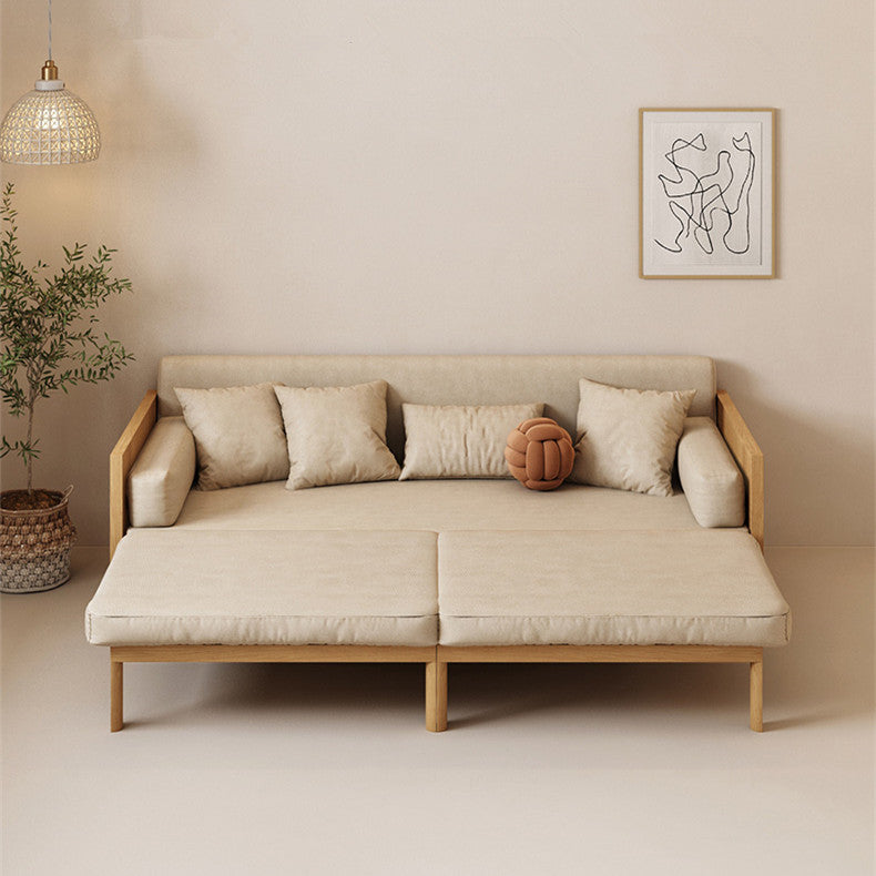 Janpandi Pull Out Multifunction Solid Wood Frame Sofa Bed