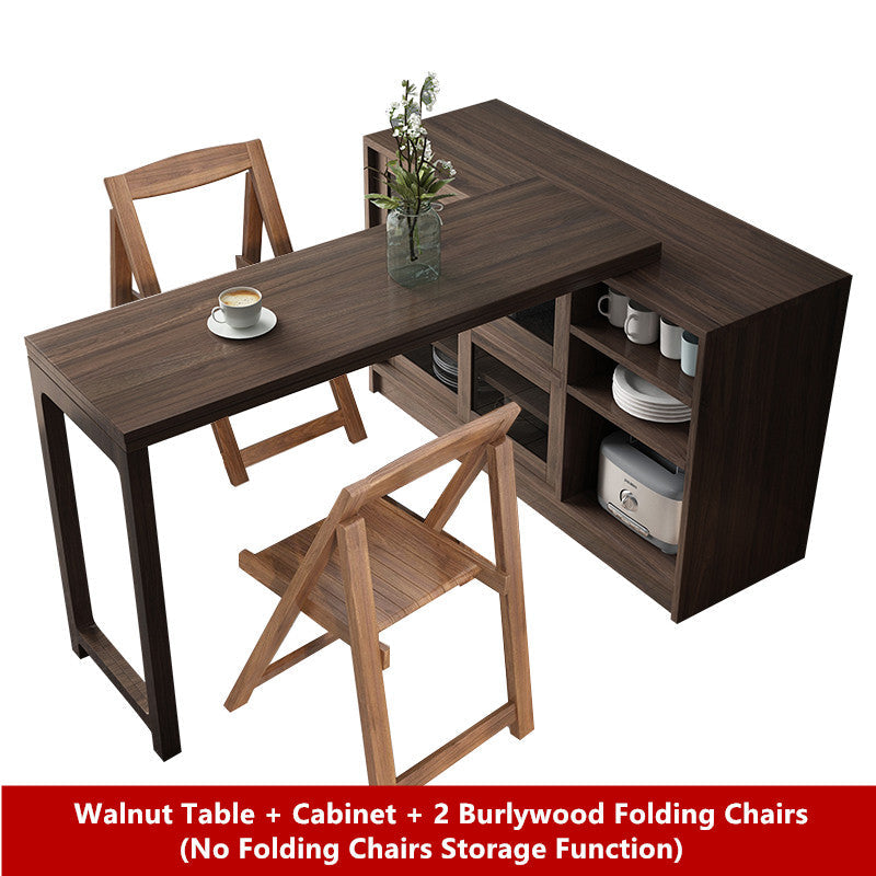 Limited time sale -2020 New Design Multifunction Dining Table with Cabinet(without folding chairs storage function)