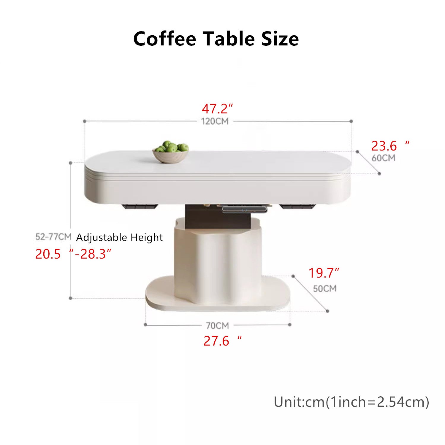 Liftable and Expandable Coffee Table