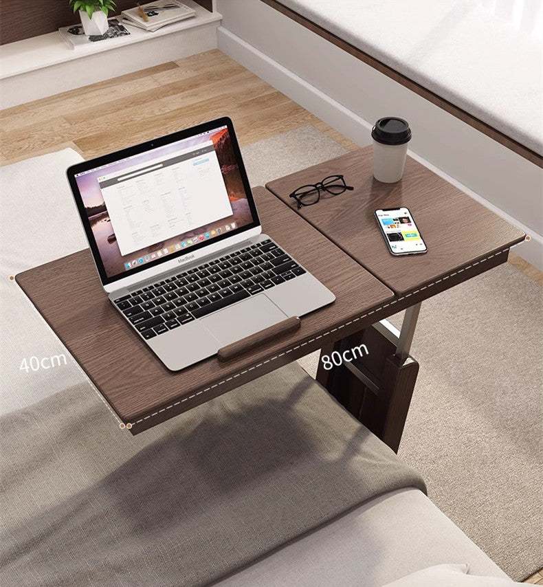 Height Adjustable C Shaped End Table with Tiltable Table Top