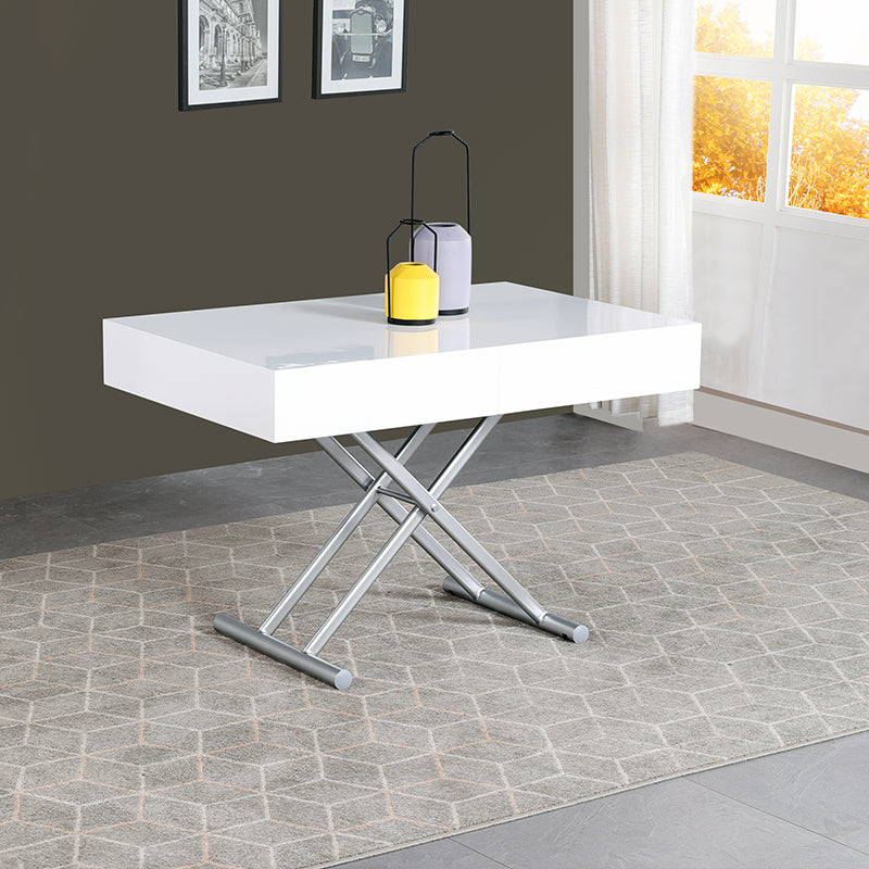 2-in-1 Transformable Dining Table & Coffee Table with Up and Down Mechanism