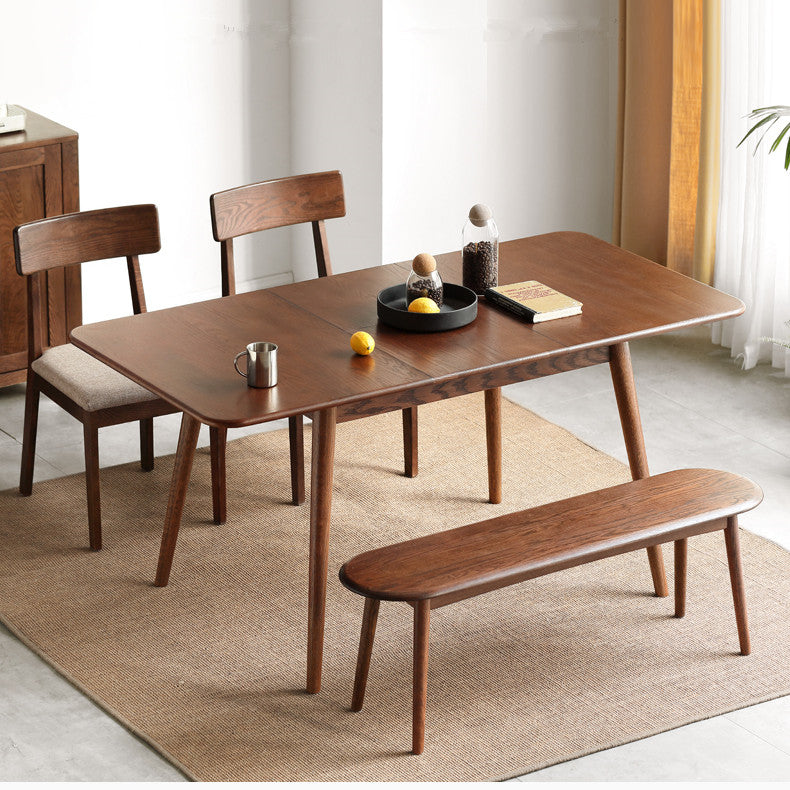 Extendable Rectangular Solid Wood Dining Table