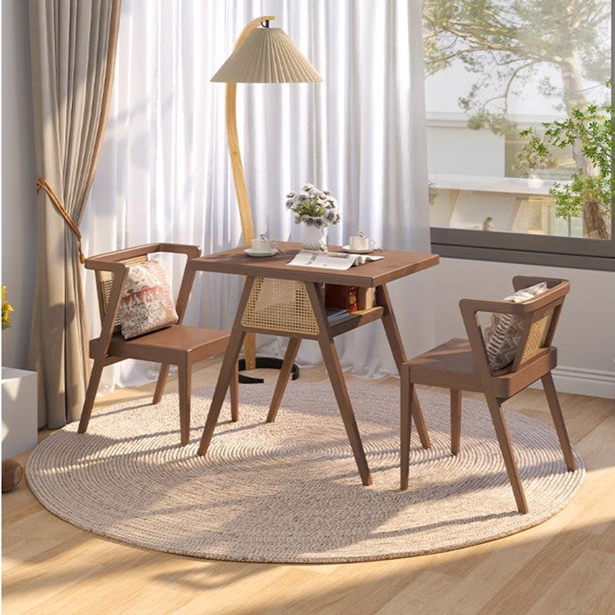 Last 3 days -Space Saver Solid Wood Table with 2 Chairs Set