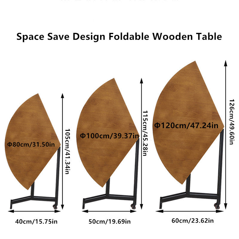 Space Saving Round Folding Table