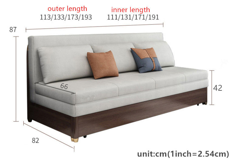 Modern Convertible Sofa Bed with Electric Liftable Coffee Table