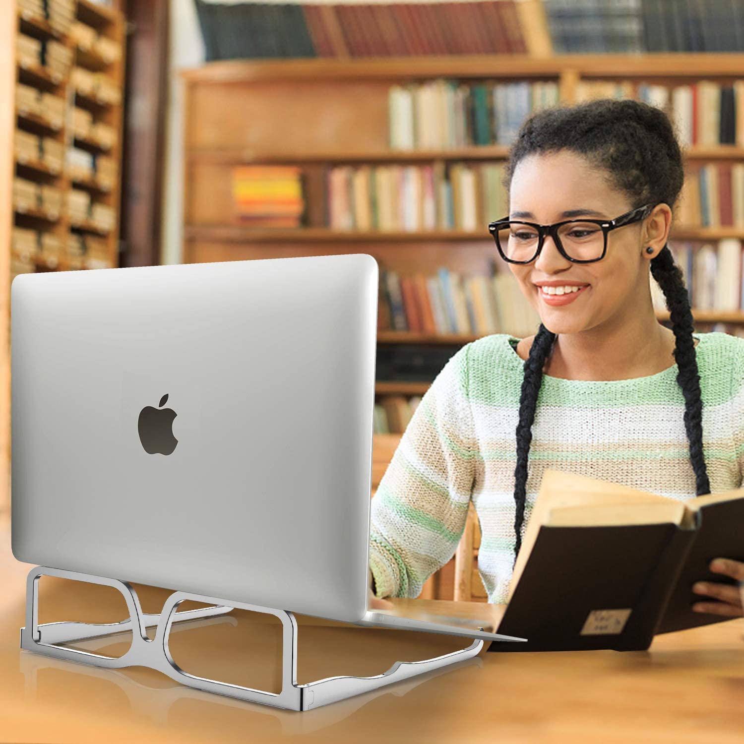 Limited time sale -Glasses Frame Shape Laptop Cooling stand