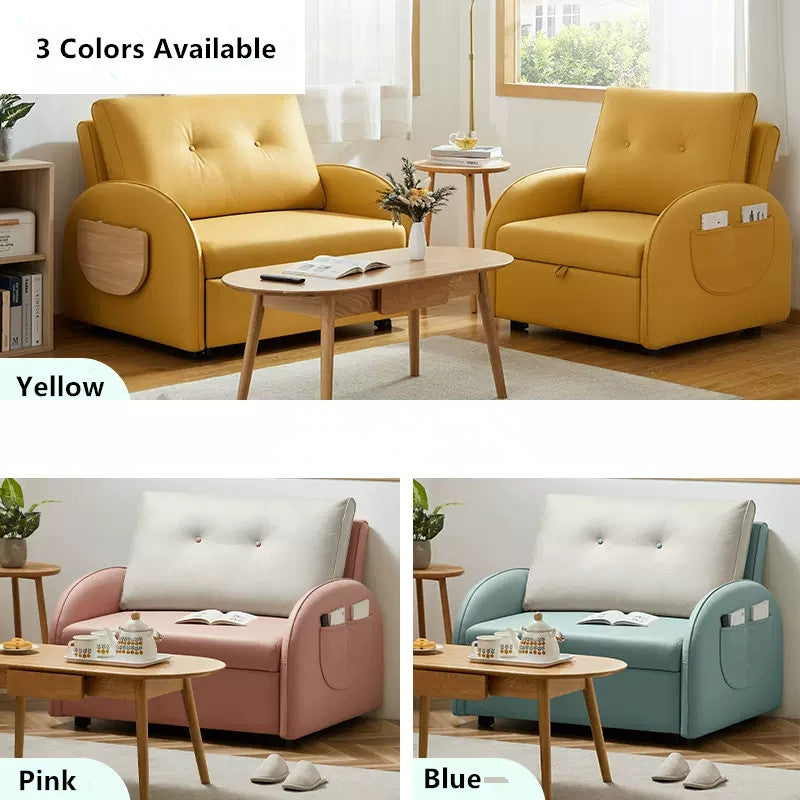 🔥Last 3 days -Balcony Sofa Sleeper Chair with Foldable Side Table and Pocket