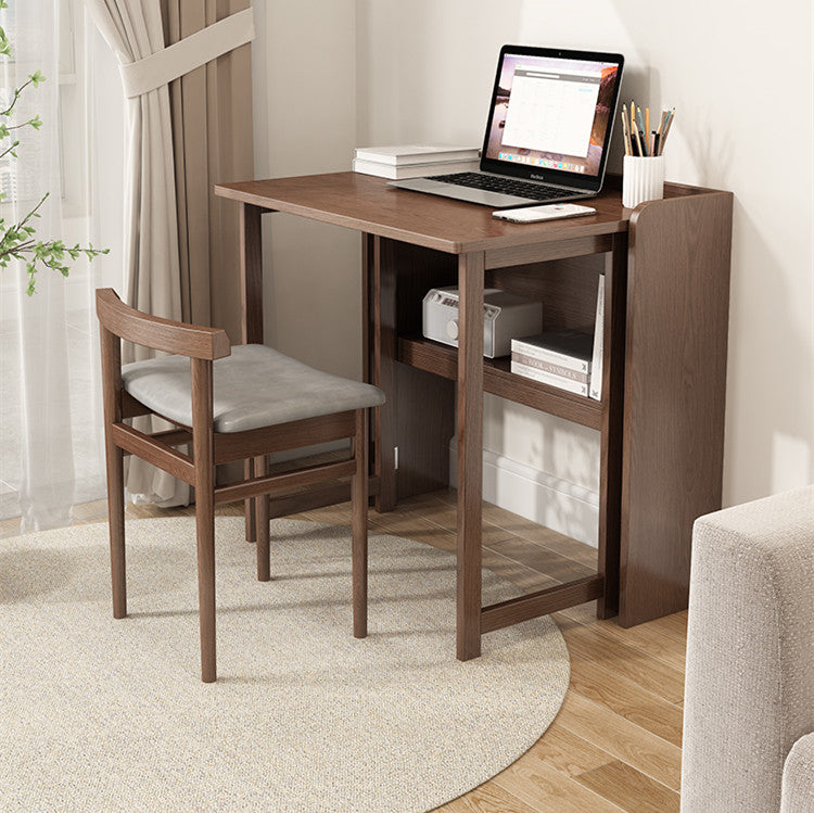 Foldable Computer Writing Desk with Storage Shelf