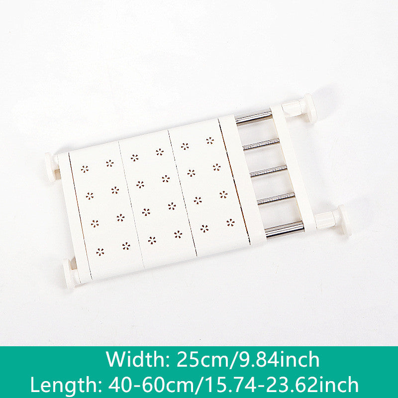 Limited time sale -Expandable Closet Tension Shelf Storage Rack for Wardrobe, Kitchen, Bathroom