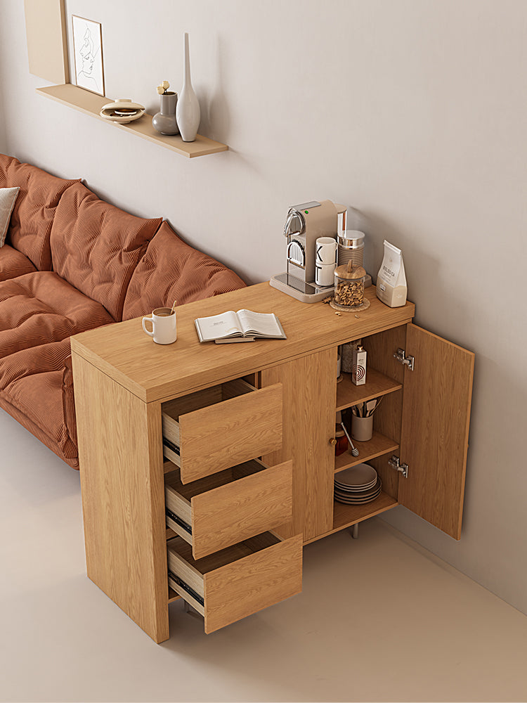 L Bar Table With Both Side Storage Buffet Sideboard Cabinet