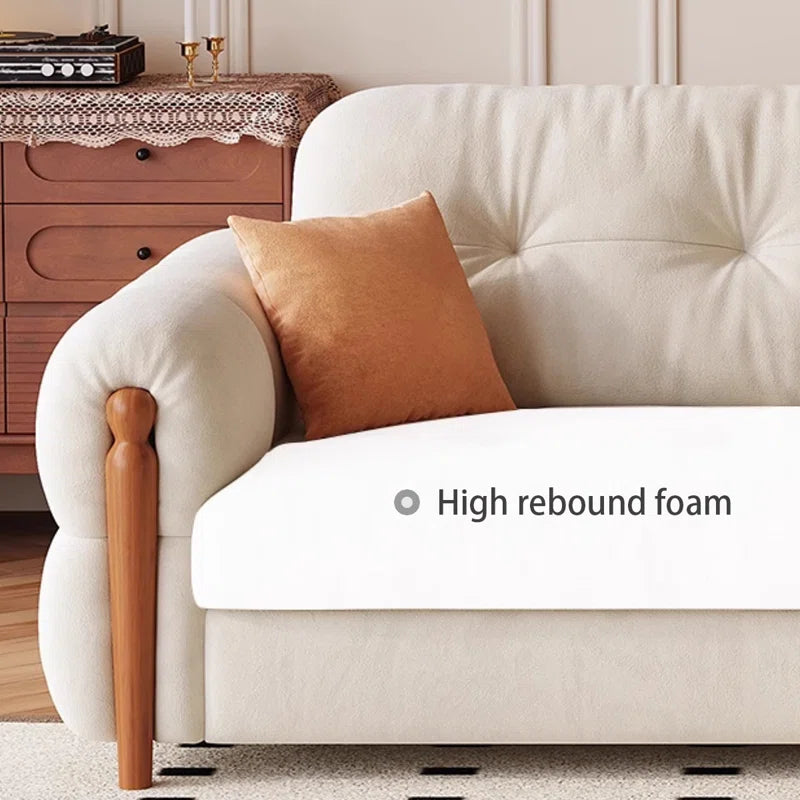 Anti-scratch Flannel Fabric Sofa Bed with Underneath Storage