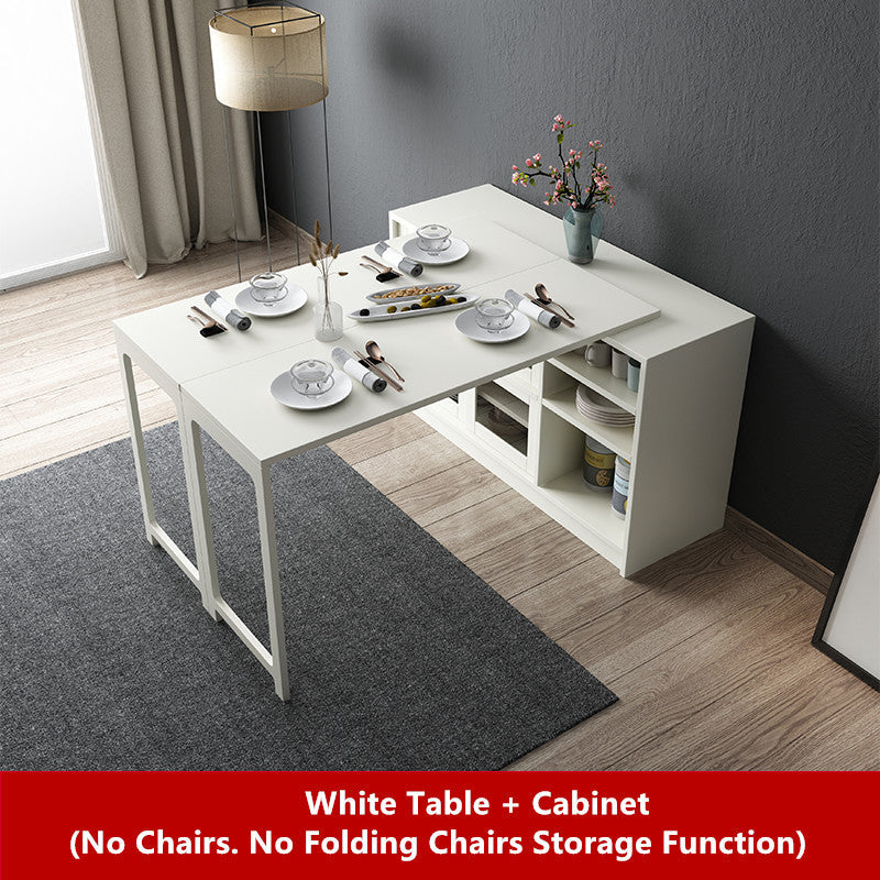 Limited time sale -2020 New Design Multifunction Dining Table with Cabinet(without folding chairs storage function)