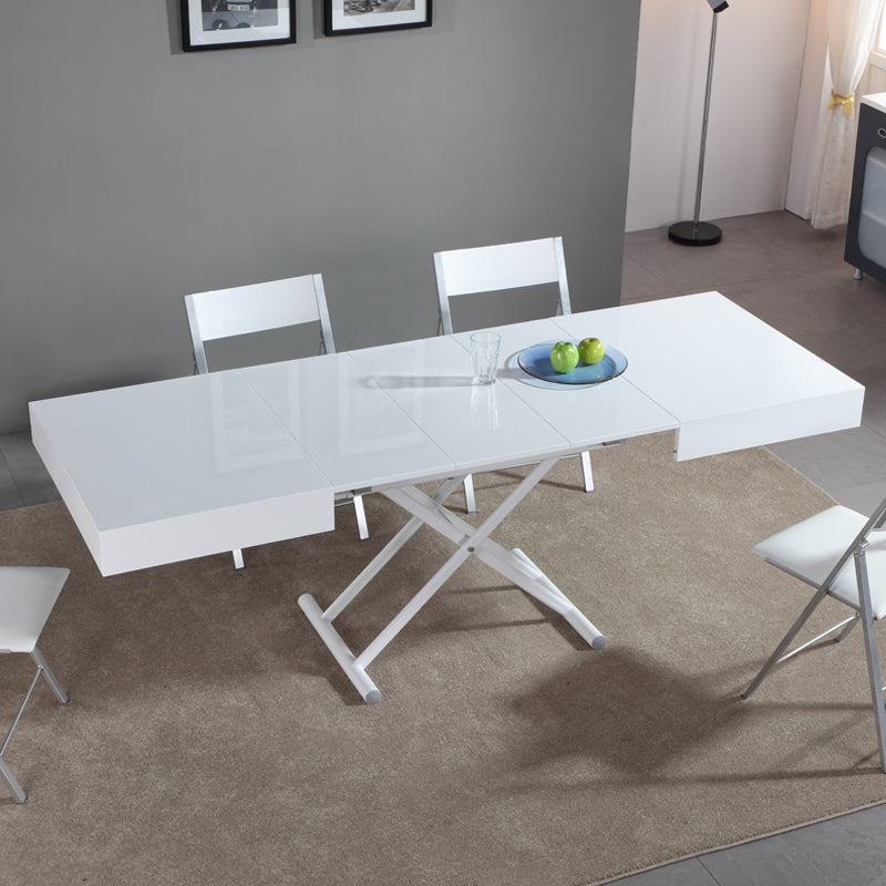 2-in-1 Transformable Dining Table & Coffee Table with Up and Down Mechanism