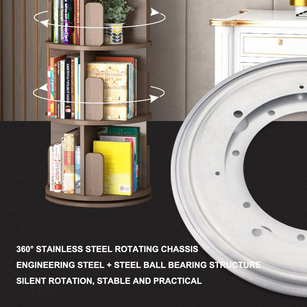 Limited time sale -360° Rotating Solid Wood Bookshelf