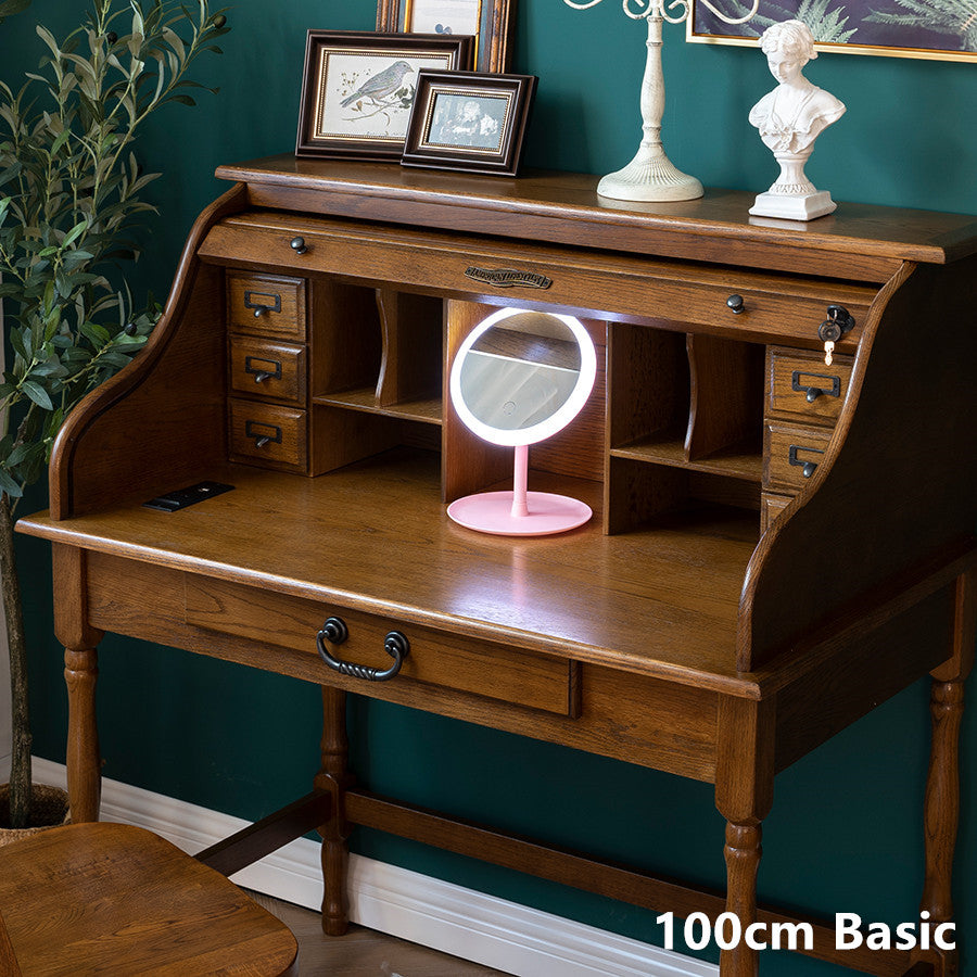 Roll Top Secretary Vanity Desk
