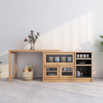 Limited time sale -2020 New Design Multifunction Dining Table with Cabinet(without folding chairs storage function)