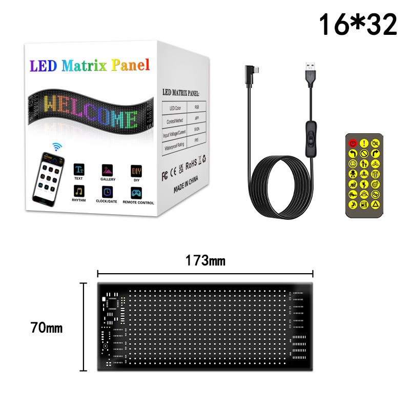 Car led flexible screen APP-car sign expression screen display