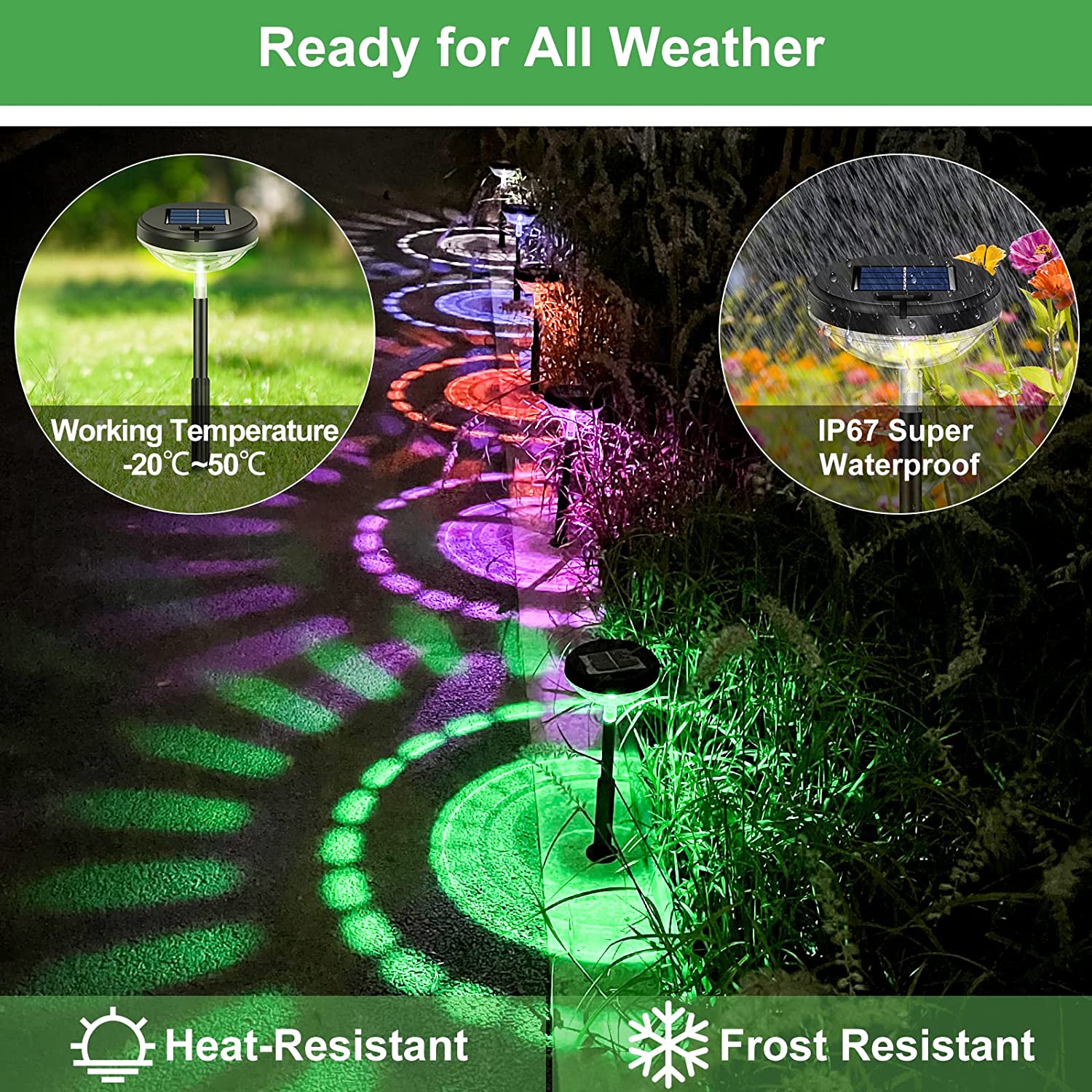 🔥Outdoor Solar Pathway Lights Decorations🌙