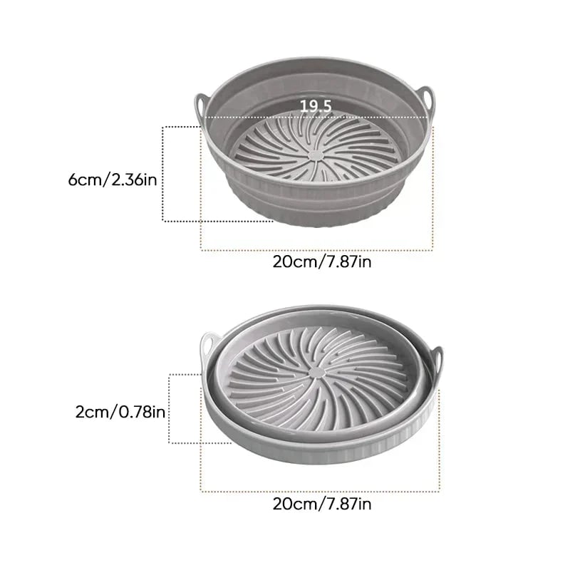 Silicone hot air fryer grill pan 