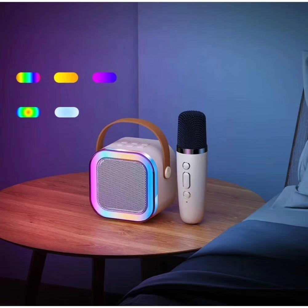 Best Gift Kids : Bluetooth Speaker with Karaoke Mic & RGB Lights