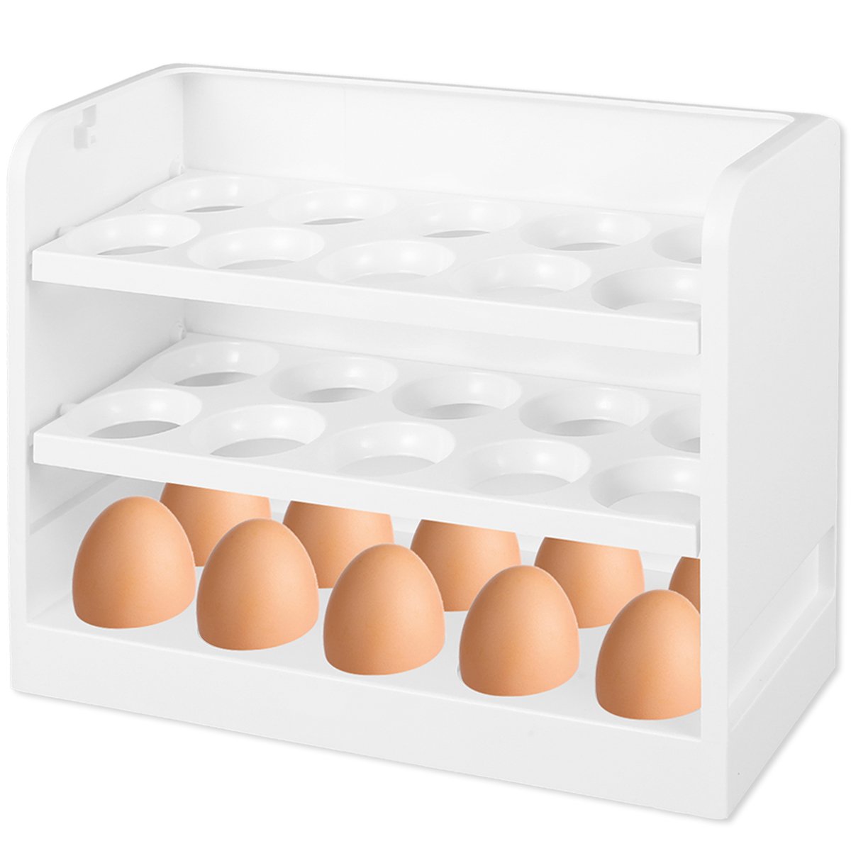 3-Layer Egg Storage Box (White) 